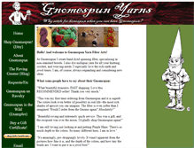 Tablet Screenshot of gnomespunyarn.com